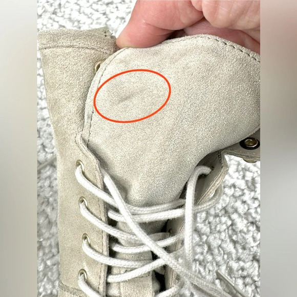 NEW AllSaints Misty Lace Up Combat Boots. Suede Leather Ankle. Taupe. 36. US 6 - Picture 4 of 16